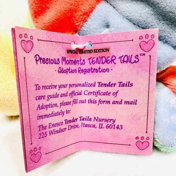 Vintage Precious Moments Tender Tails Parrot Plush/Beanie Toy - Picture 7 of 10